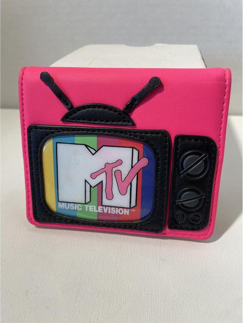 Loungefly MTV Retro TV Wallet Pink Yellow